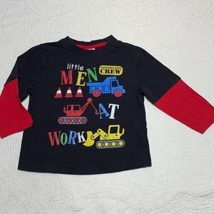 3-4T (4/$20) Construction-Themed Layered-Look Tee by Cherokee